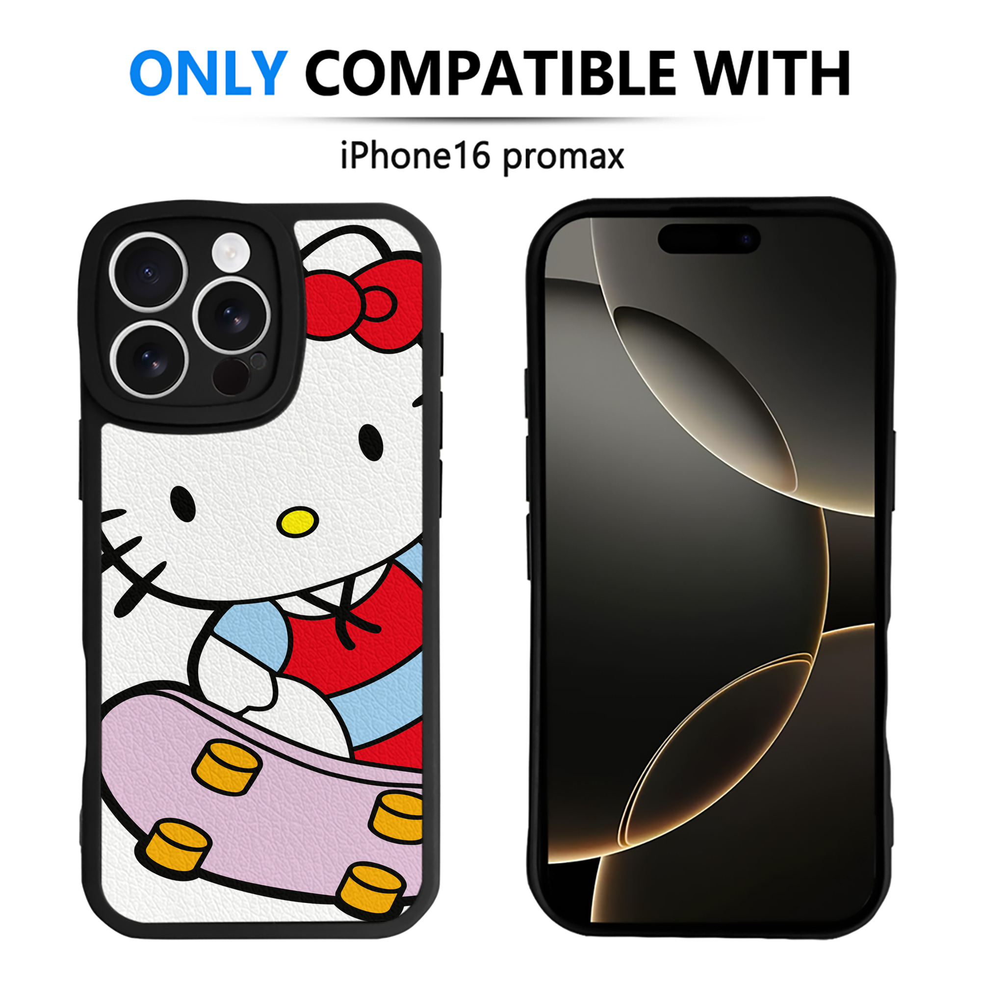 （画像用） Hello Kitty ハローキティ 【iPhone 16シリーズ対応】シリコンスマホケース（レザー調） 材質：シリコン